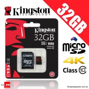 Kingston 32GB microSD SDHC Memory Card UHS-I U3 Up to 90MB/s Read and 80MB/s Write + Adapter