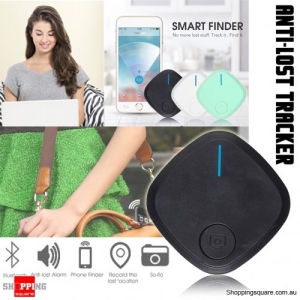Mini Bluetooth 4.0 Smart Alarm Anti-Lost Key Finder Tracker Selfie Controller Black Colour