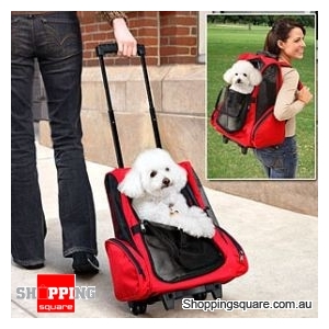 Deluxe Rolling Backpack Pet Carrier - Stroller