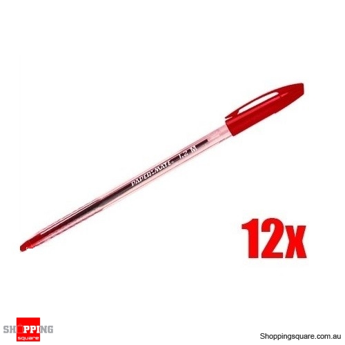 Papermate Stick Pen 1.2mm Red - 12pcs/Box