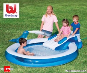 Bestway 2.3M Inflatable Seal Slide Pool