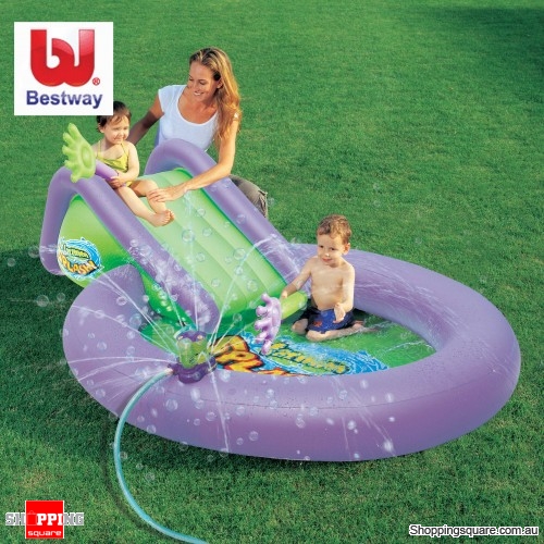 2.8M Large Inflatable Kids Play Pool Bubble Sprinkler 