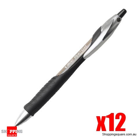 Bic Pro Plus Gel Pen Black Packet of 12
