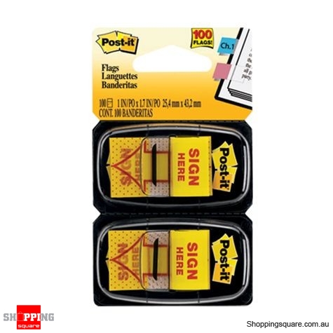 3M Post-it 'Sign Here' Flags Twin Pack