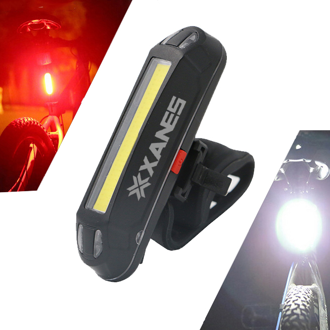 2-in-1 500LM USB Rechargeable Waterproof Bicycle LED Bike Front Light Taillight Night Light
