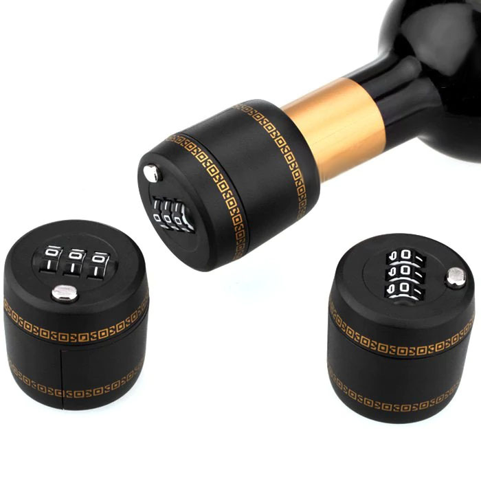 WINE Classical Red Wine Whiskey Bottle Top Stopper Lid with Password