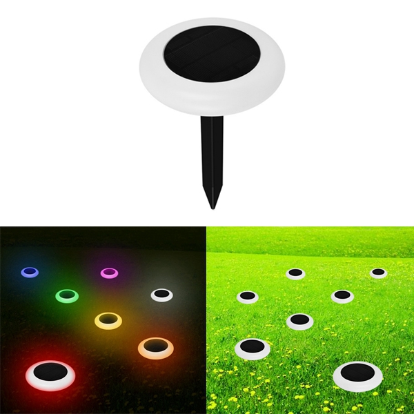 Solar Powered Waterproof 10-LED RGB Lawn Light For Outdoor Garden Path