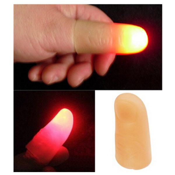 Flashlight Finger LED Light Up Thumbs Magic Trick Props - Random color