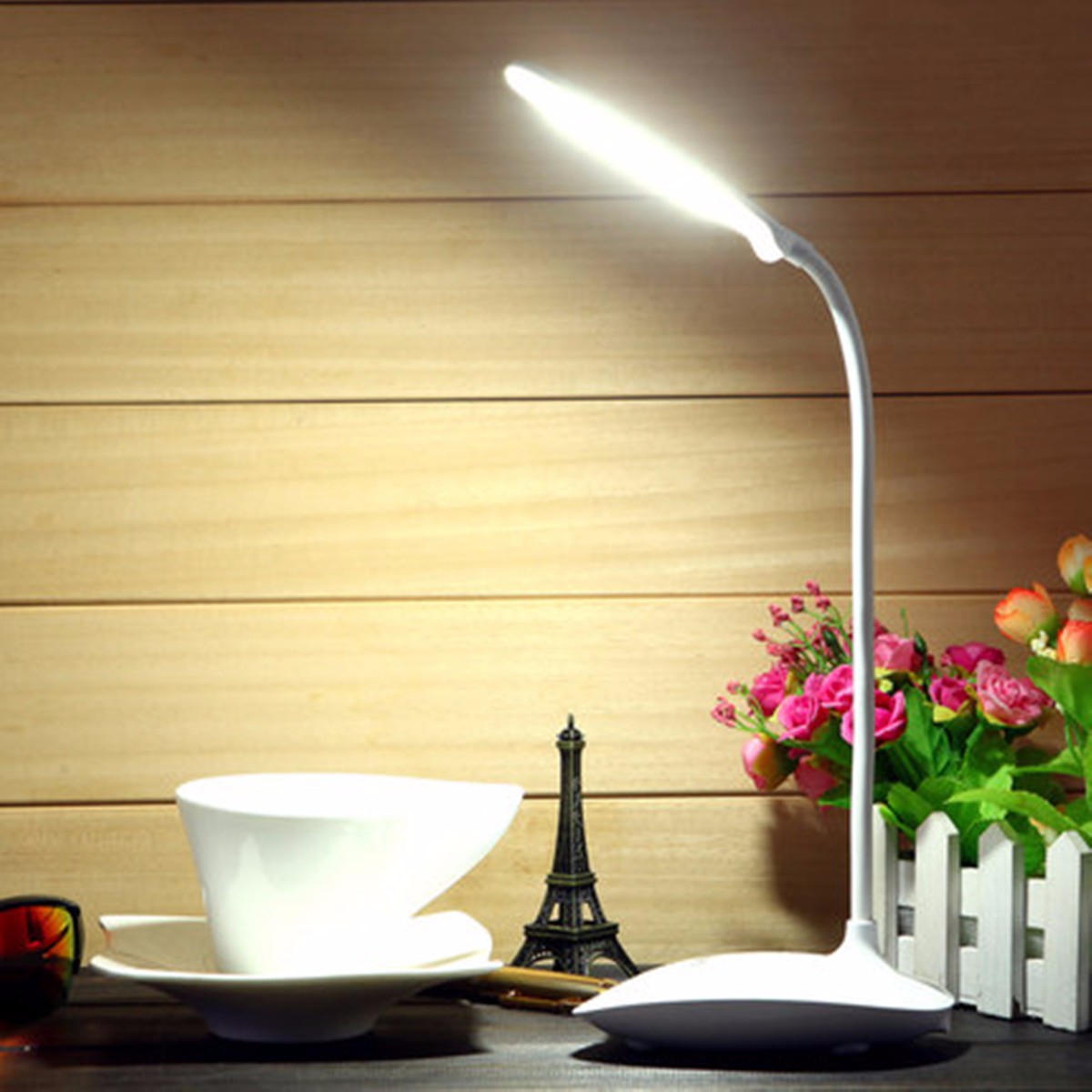 USB Touch sensor Portable Rechargeable Dimmable LED Light Bedside Desktop Reading Table Lamp