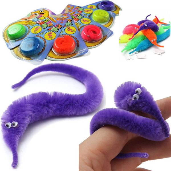 Magic Twisty Fuzzy Soft Worm Wiggle Moving Sea Horse Kids Trick Toy - Random Color