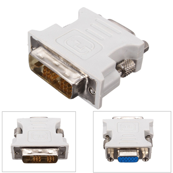 DVI-D (18+1) Dual Link Male to VGA HD15 Female Adapter replacement Converter for PC Laptop