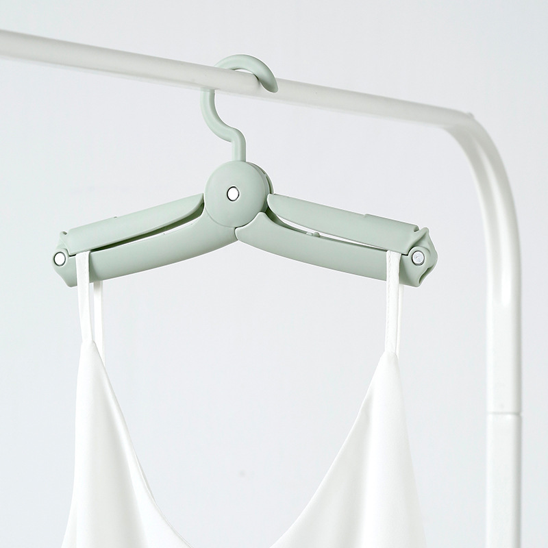 Portable Foldable Cloth Hanger Rack Travel Folding Clothes Hooks - Blue ...