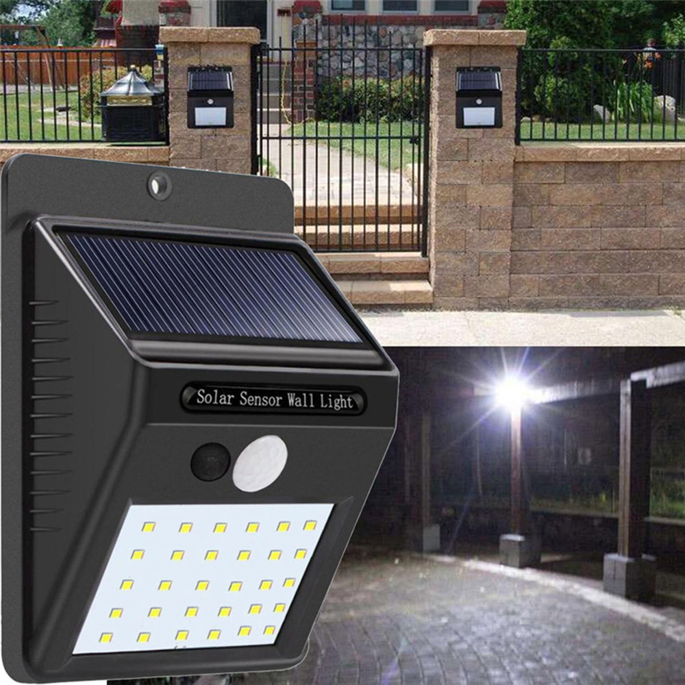 Waterproof Solar 30LED PIR Motion Sensor Wall Light Outdoor Path Yard Garden Security