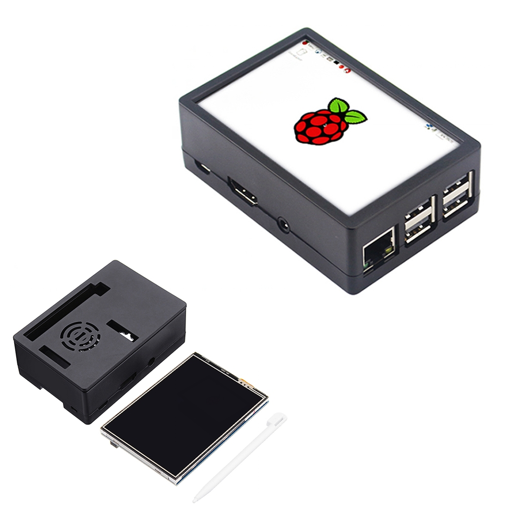 Geekcreit 3.5" TFT LCD Touch Screen + Protective Case + Touch Pen Kit For Raspberry Pi 3B+ / 3B/2B