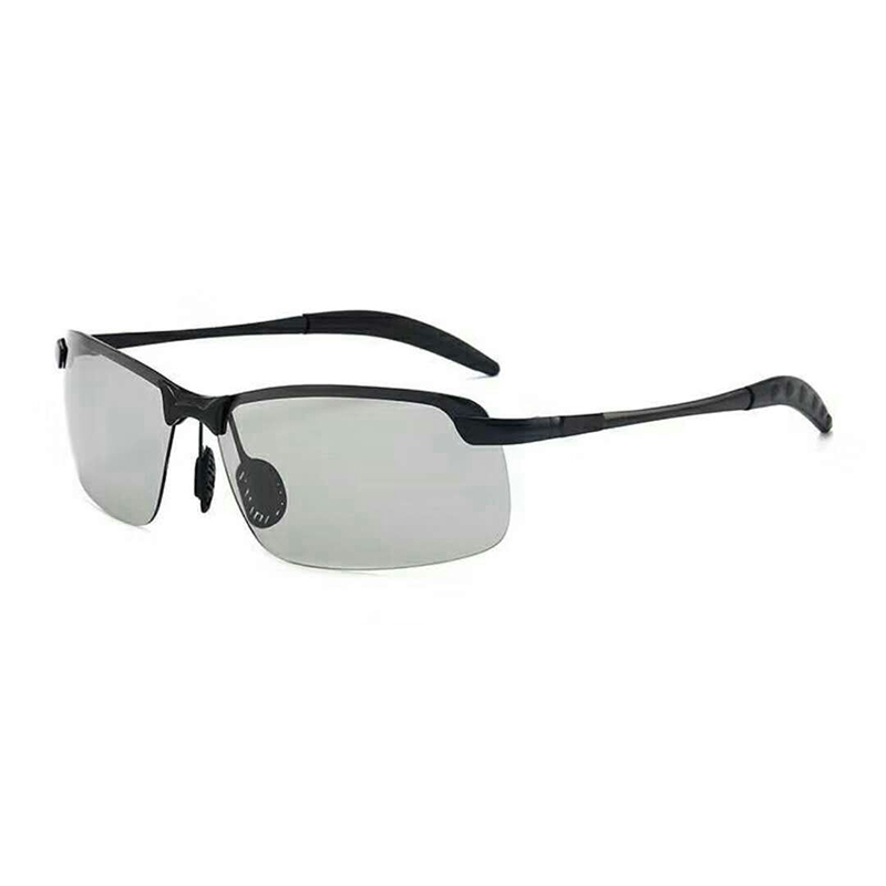 Day And Night Discolor Polarized Sunglasses Driving All-Weather Glasses - Black