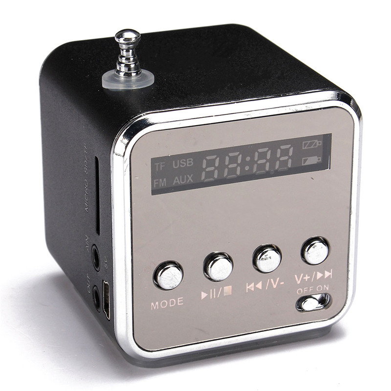 Portable Mini Stereo FM Radio MP3 Speaker Music Player Support Micro SD TF USB