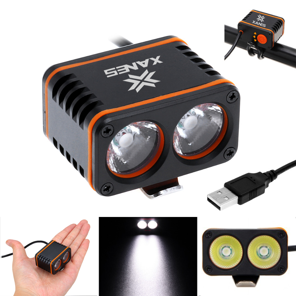 1200LM 2xT6 LED 4-Mode USB Rechargeable Waterproof Bike Light Power Display Outdoor