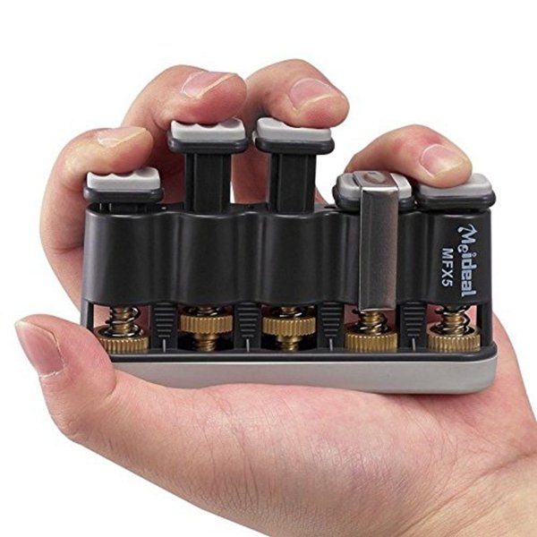 Finger Training Trainer Copper Gear for Guitar Bass Ukulele Piano Violin Players - Gray