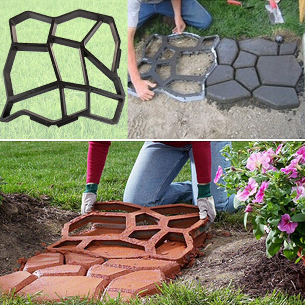 Garden DIY Plastic Path Maker Cement Brick Mold Manually Paving Courtyard - No.4