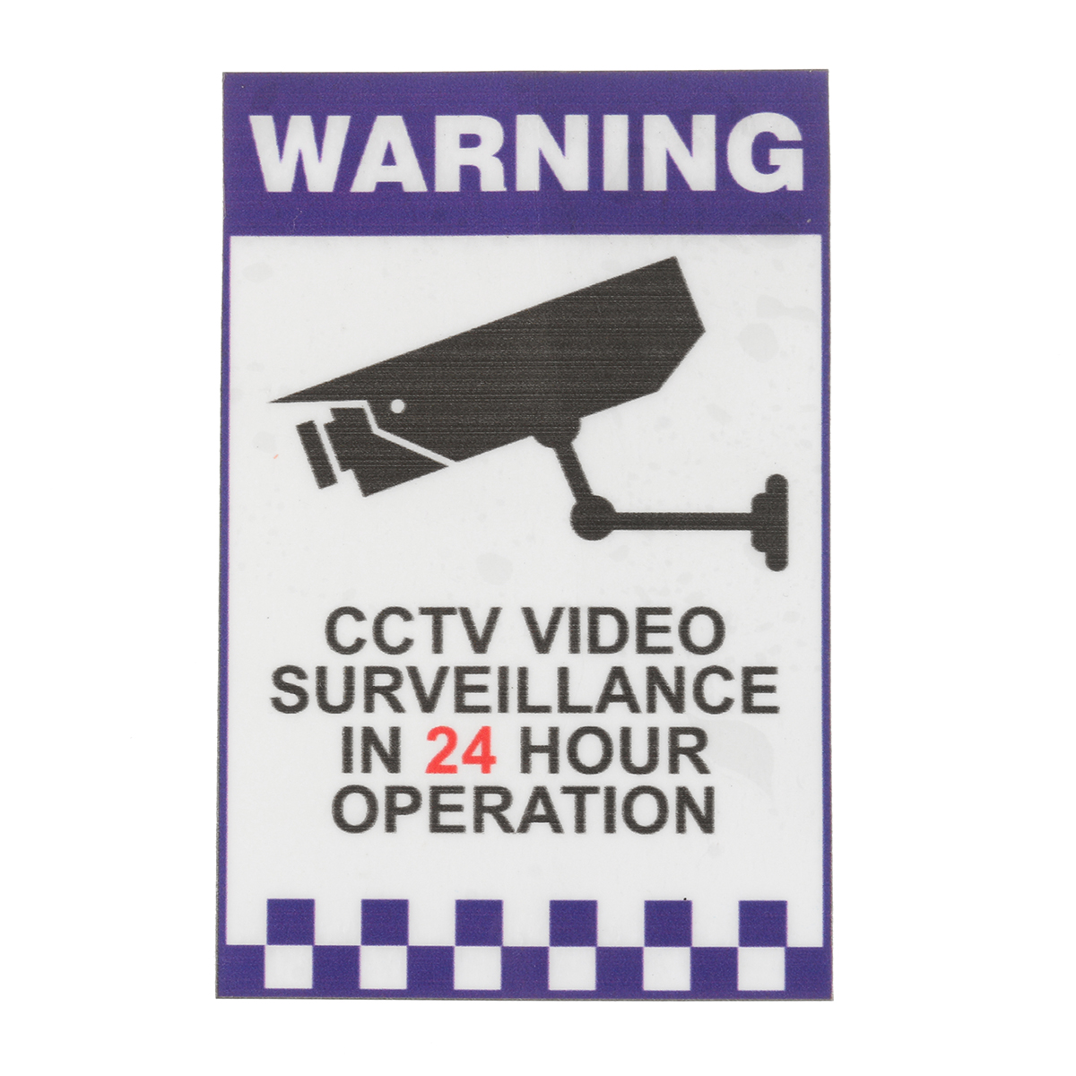 66mm x 100mm Warning CCTV Security Surveillance Camera Sticker Sign
