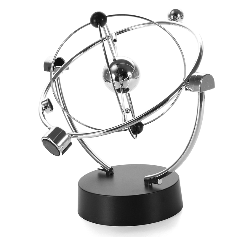 Orbital Desk Decoration Celestial Newton Pendulum Decor - Silver