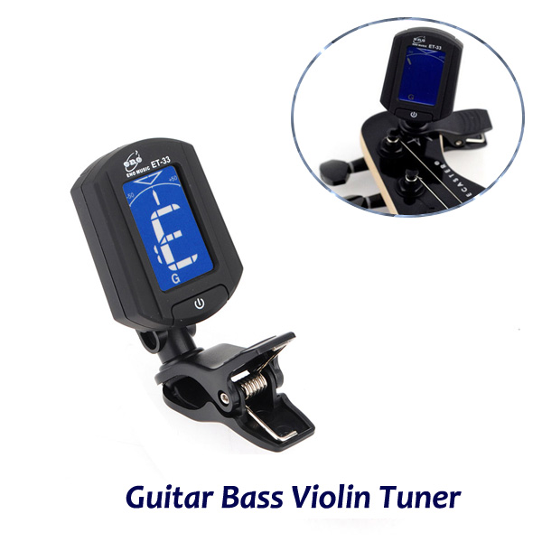 Mini Clip On Digital Electronics Chromatic Guitar Bass Violin Ukulele Tuner