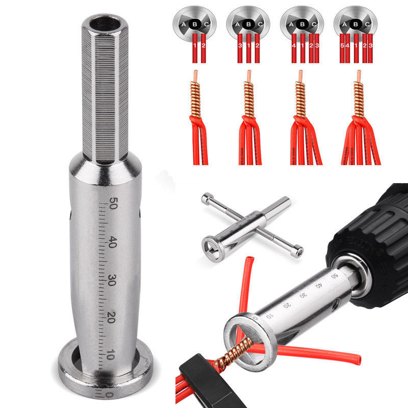Cable Connector Terminal Wire Twisting Tool Stripper Twister Line for Power Drill Drivers