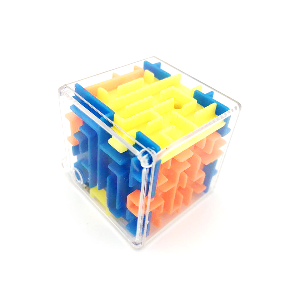 3.8cm Mini Maze Classic Magic Cube Toys 3D Bead Maze Rotating Cube Novelty