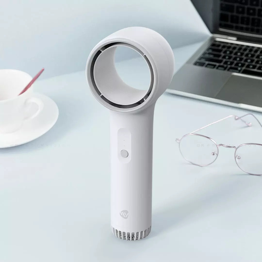 Portable Handheld Bladeless Strong Wind Fan from Xiaomi Youpin Three Wind Speed Low Noise 2000mAh Built-in Battery