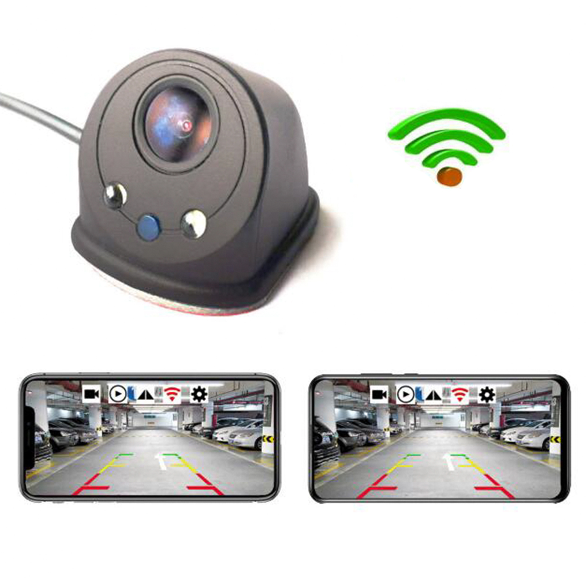 720P HD USB Wireless Wifi Car Side View Camera Blind Zone Cam Reversing Recorder