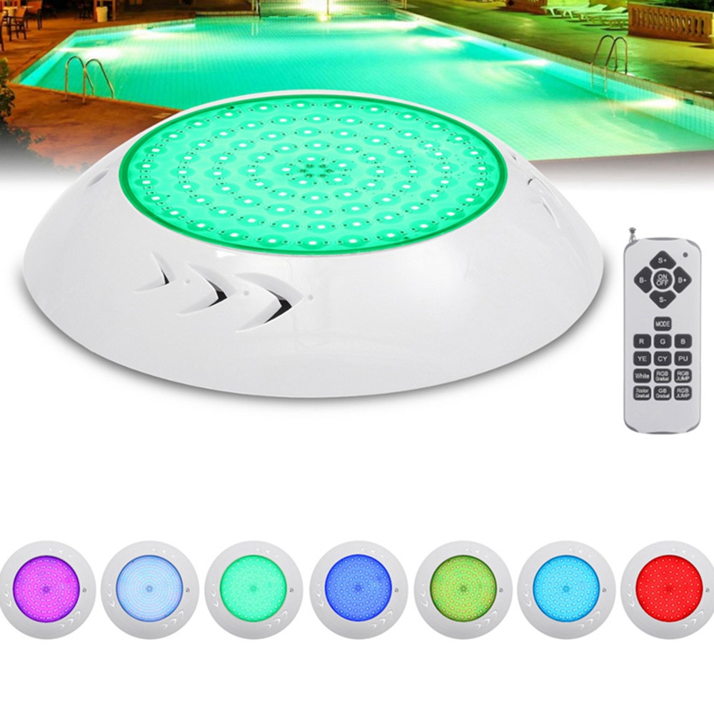 12V 18W Underwater Swimming Pool Spa LED Light Waterproof RGB Lamp with Remote Controller