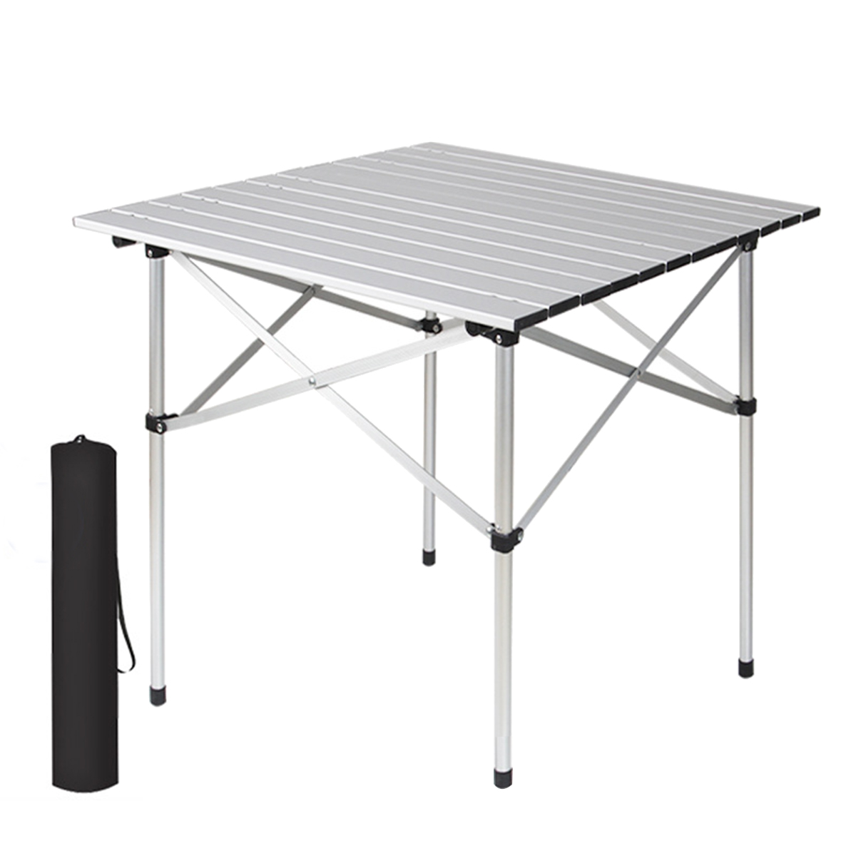 Camping Table Folding Portable Roll Up Aluminum Desk Picnic Garden Outdoor 70cm
