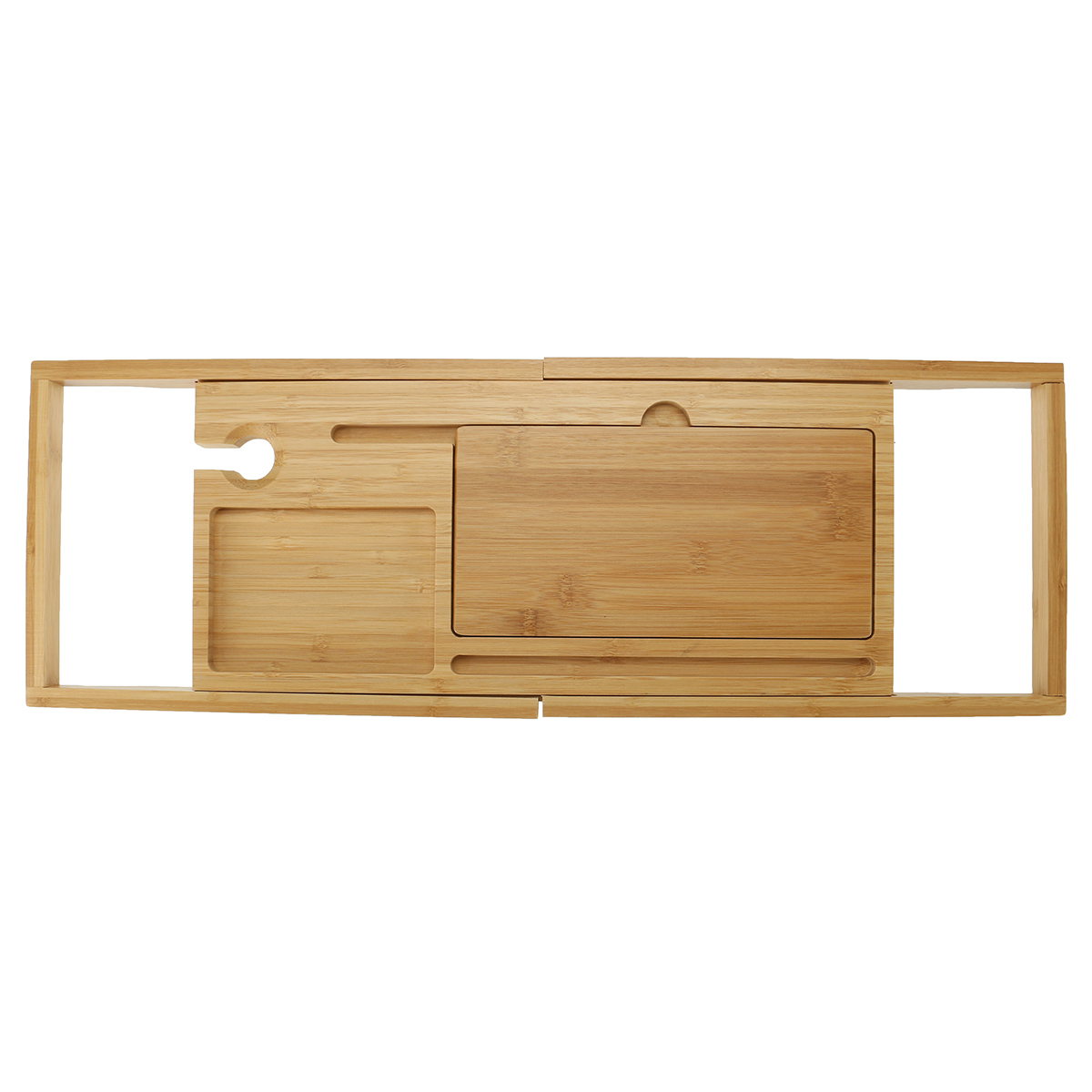 Bathtub Shelf Extendable Bamboo Adjustable Home Spa Wooden Bath Tray