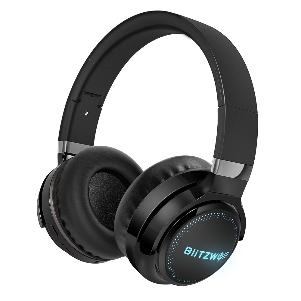 BlitzWolf BW-HP0 Pro Wireless bluetooth Gaming Headphone RGB Light HiFi Stereo Bass 1000mAh AUX TF Card Noise Canceling Mic