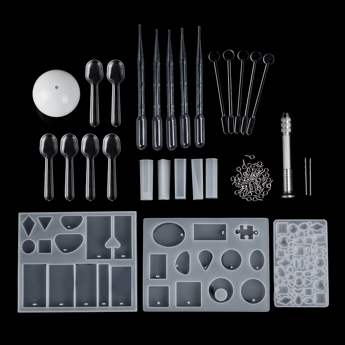 25Pcs Resin Casting Molds Kit Silicone Making Jewelry DIY Pendant Craft Set