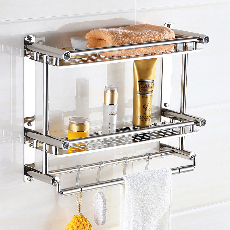 Bathroom Shower Stainless Steel Storage Shelf Rack Caddy Basket Tidy Organizer