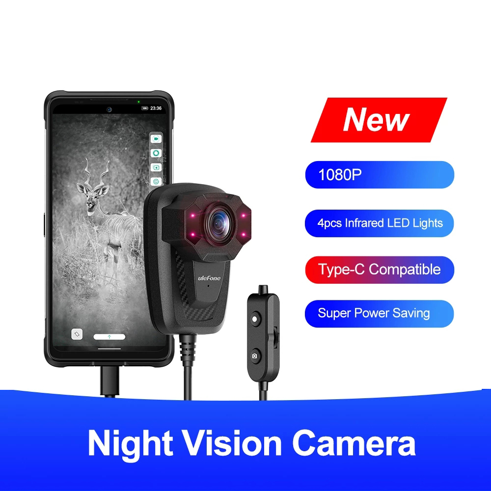 Ulefone 1080P HD Night Vision Camera 4PCS Infrared LED Lights Night Vision Recorder Miniature Camcorder