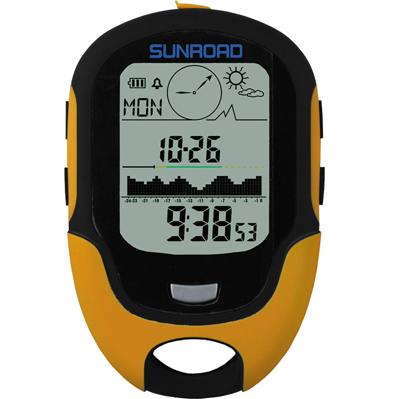 SUNROAD 700-9000m LED Digital Altimeter Barometer Compass Waterproof Altimeter Climbing Fishing Tool