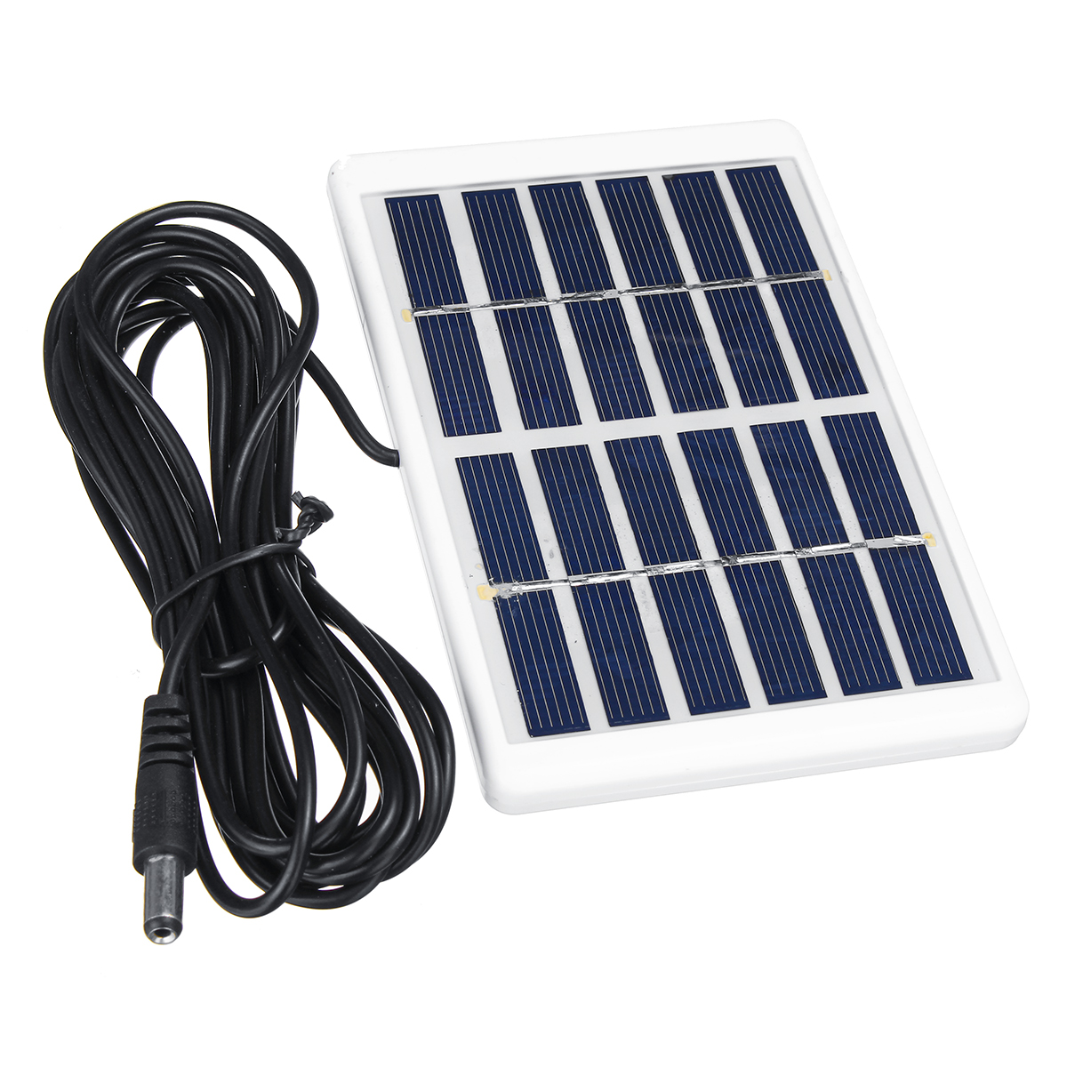 1.2W 6V Mini Portable Polycrystalline Solar Panel with Plastic Frame + 5521 DC Interface Cable