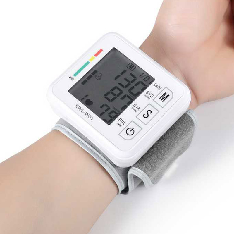 Boxym Wrist Blood Pressure Monitor Automatic LCD Blood Pressure Measurement Electronic Sphygmomanometer Tonometer