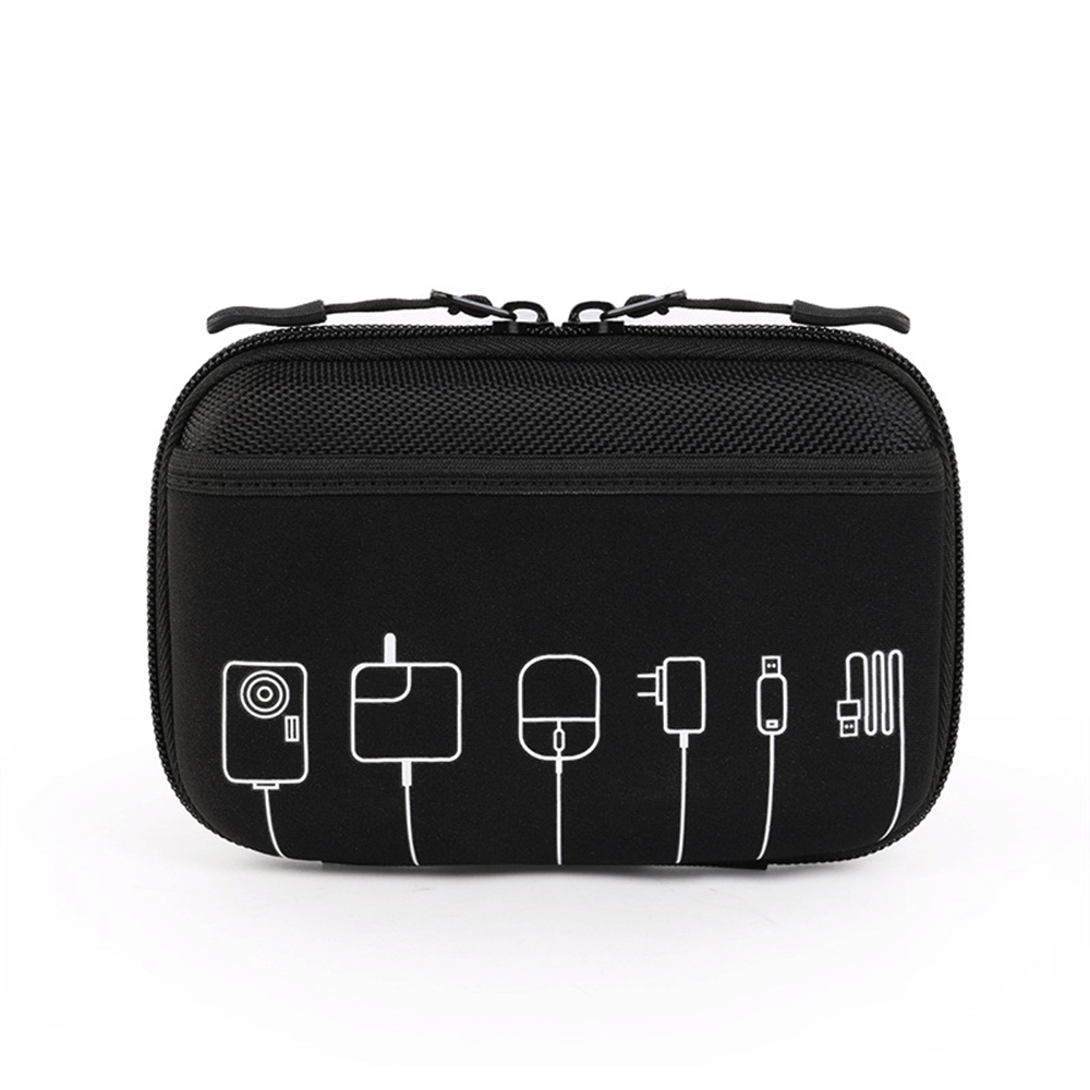 CROSSGEAR Double Layers Digital Storage Bag with Hard shell for Charging Cable Hard Drive