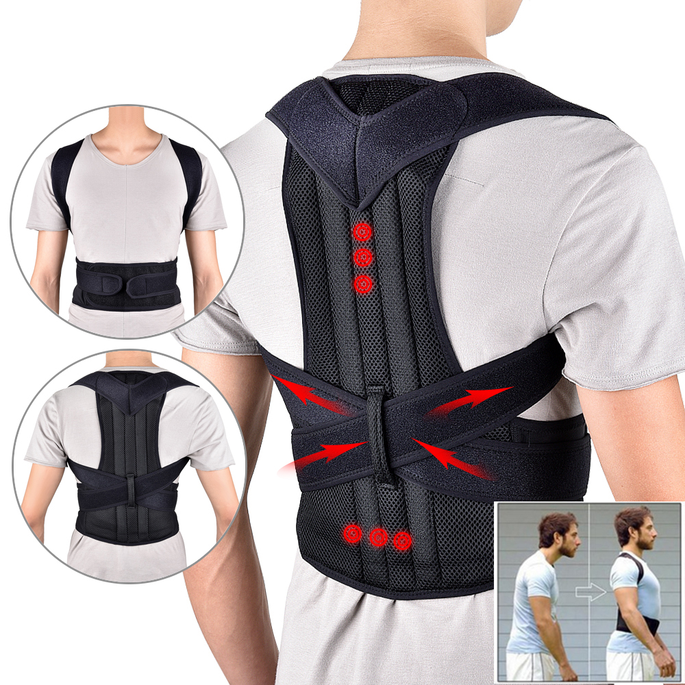 1 Pcs 102cm Adjustable Back Support Belt Back Posture Corrector Shoulder Lumbar Spine Support Back Protector Size L