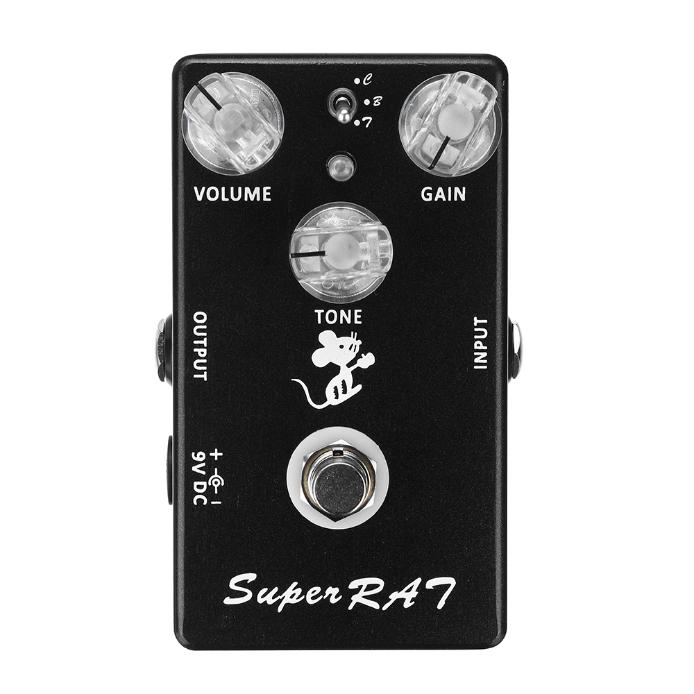 Mosky Super Rat Guitar Effect Pedal Hand-Made Three Mode Effects Classic Rat Distortion Boost Preamp- 3 In 1 Amazing Pedal Based