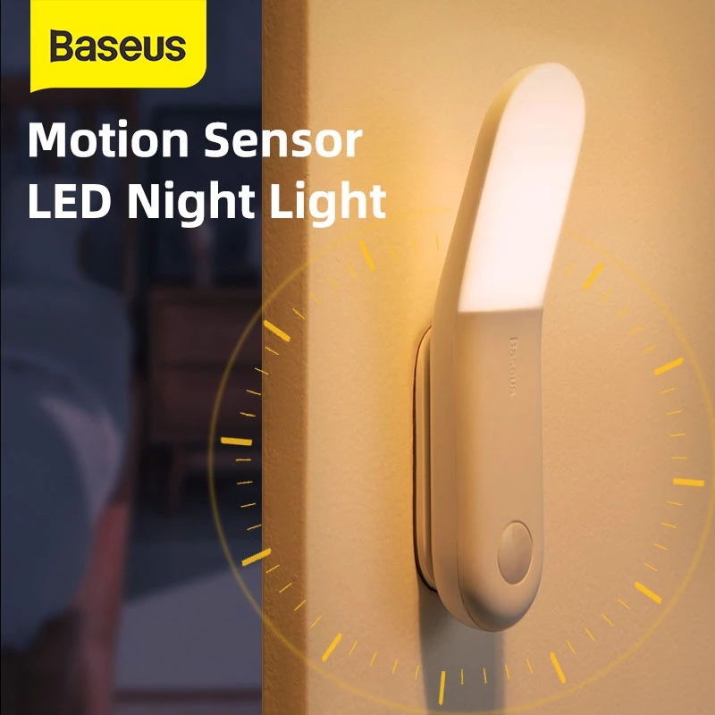 Baseus Smart 160 USB Charging LED Night Light PIR Sunshine Series Human Body Induction Aisle Light - Warm White