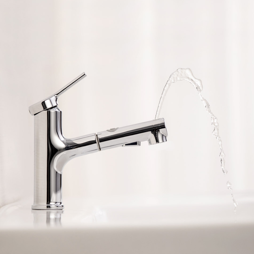 DABAI Bathroom Basin Sink Faucet With Pull Out Rinser Sprayer Gargle 2 Mode Mixer Tap from