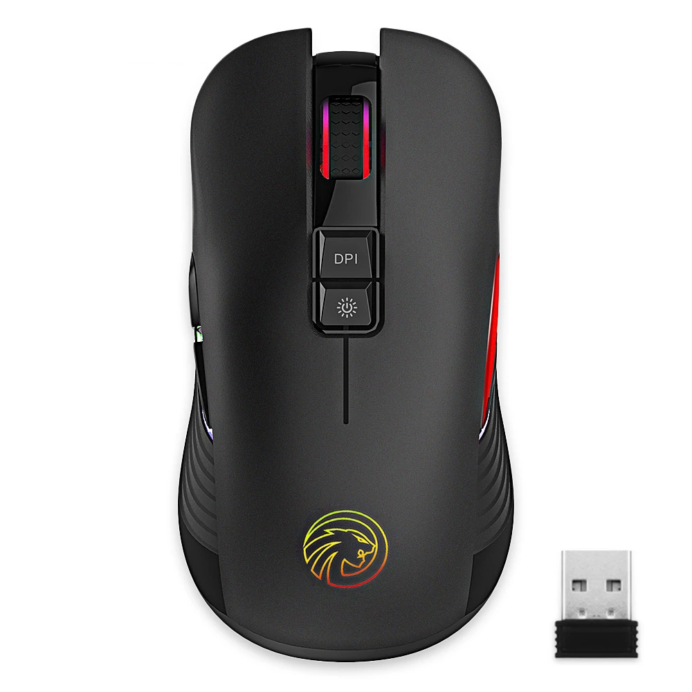 FMOUSE M600 2.4G Wireless Mouse 3600DPI 7 Buttons Ergonomic Home Office Business Gaming Mouse with USB Receiver for PC Laptop