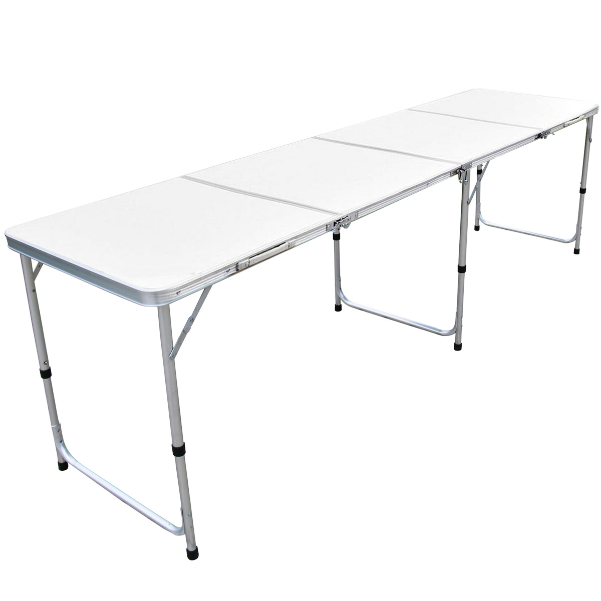 Folding Large Table Portable Camping Table Outdoor Picnic Garden Barbecue Aluminum Dining White Table