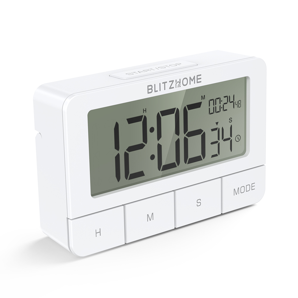 BlitzHome BH-TR01 Chronograph Electric Clock Kitchen Timer Multi-mode Large HD LCD Screen Alarm Clock