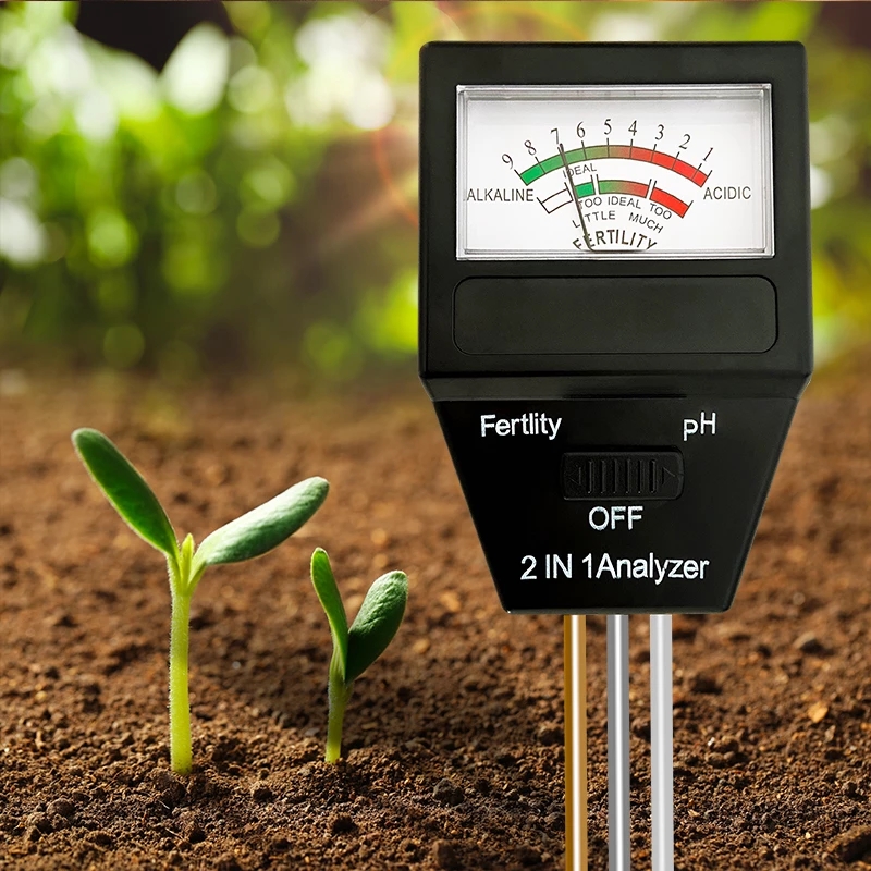 2 In 1 Plant Soil Fertility Ph Meter Digital Soil Tester Soil Moisture Sensor Potted Plants For Flower