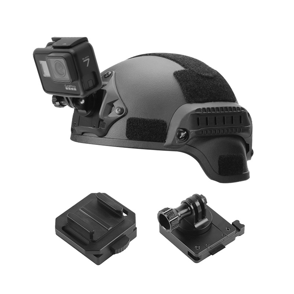 Aluminum Alloy Helmet Base Fixed Bracket Accessories for Gopro Hero 5/6/7/8/9 Xiaoyi Insta360 DJI FPV Action Camera